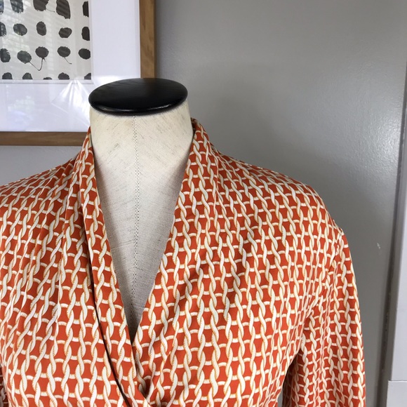 J. McLaughlin faux wrap chain link top sz M - Picture 2 of 6